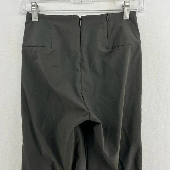 Athleta Pants Womens Sz 0 Gray Wander Slim Straight Crop Split Ankle Stretch - Picture 9 of 13